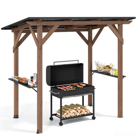 Cedar Wood BBQ Gazebo