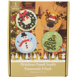 Christmas Punch Needle Ornaments Kit
