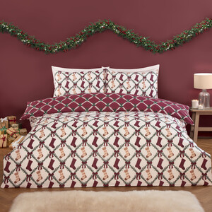 Christmas Stockings and Bows Duvet Set