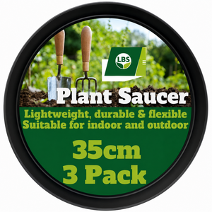 Plant Pot Saucers Black Heavy Duty Balcony and Apartment Garden Drip Trays for Medium-Large Pots