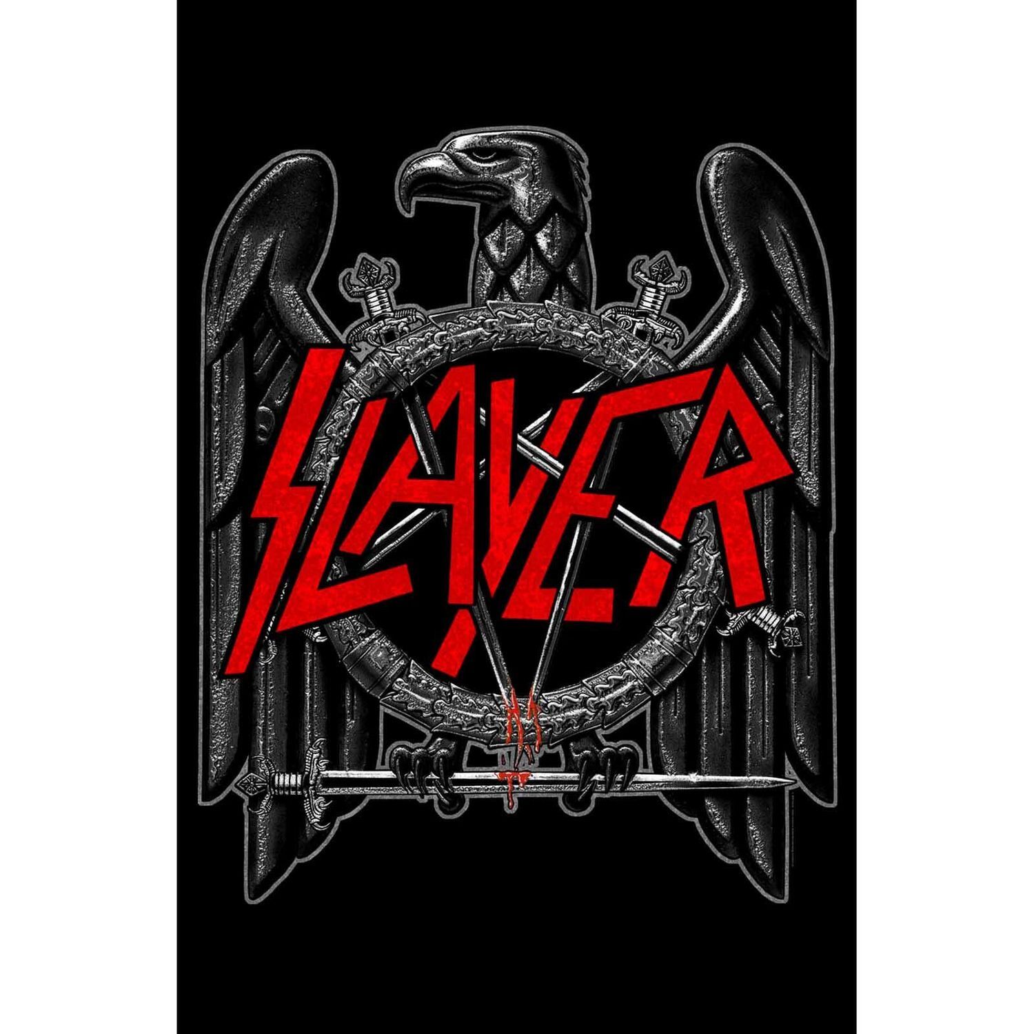 Slayer Eagle Textile Poster - Black/Red