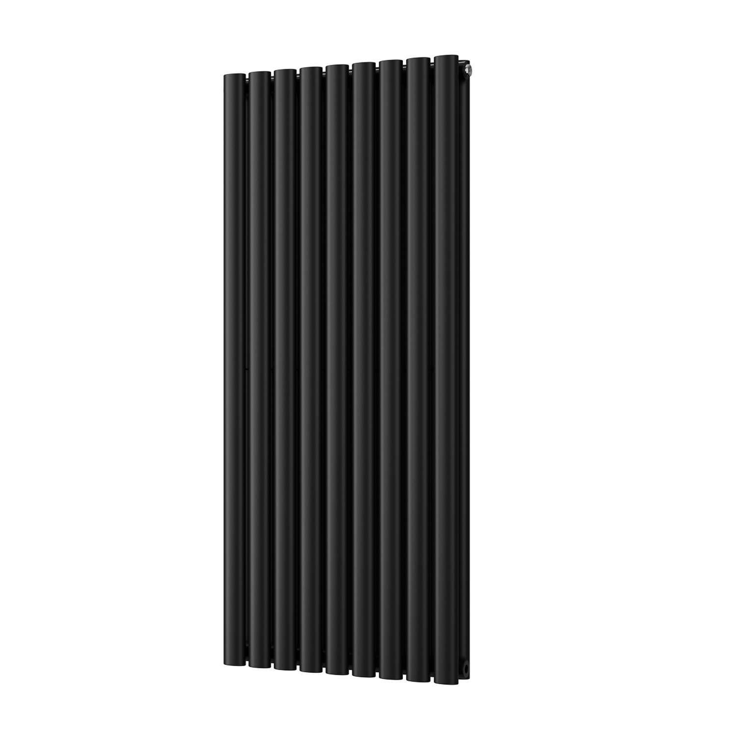 Uk Radiators Omeara - Black Designer Radiator Double Panel - Feet Included - Black / 522Mm / 1200Mm
