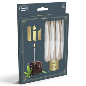 Fred 'Lit' Roll Up Shaped Birthday Candles - Pack of 8 Party Candles