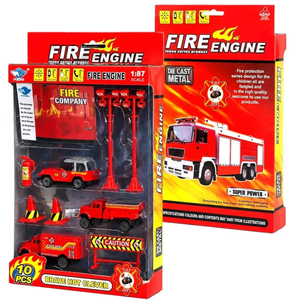 Big Daddy 10 Piece Fire Engine Rescue Toy Set