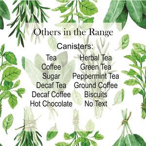 Green Herbs Large Kitchen Storage Canister