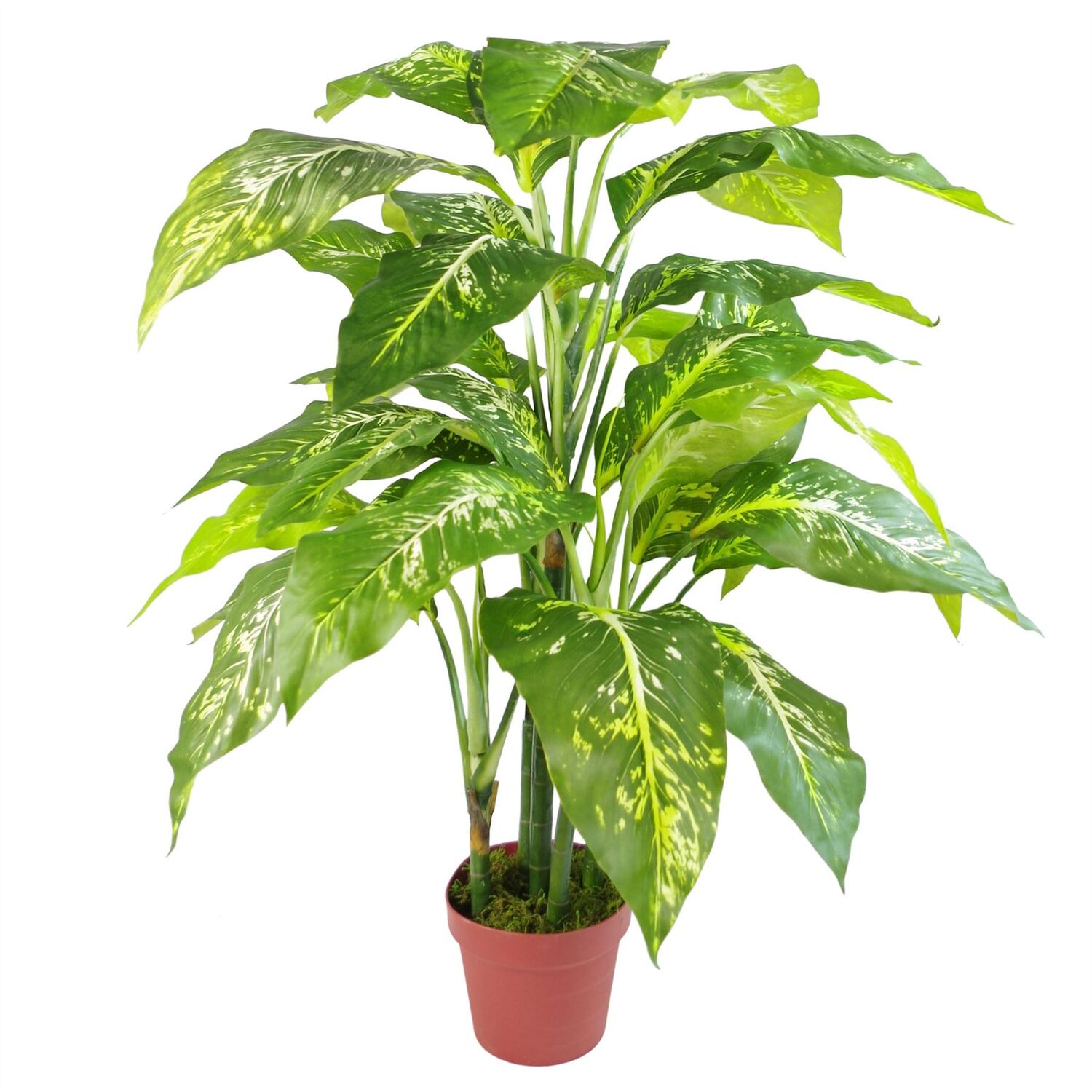Leaf 100Cm Large Spotted Evergreen Artificial Tree Plant With Wired Stems - Image 5