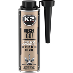 K2 Diesel Go 250ml Diesel Injector Cleaner - Fuel Additive for Common Rail, DPF and FAP Systems
