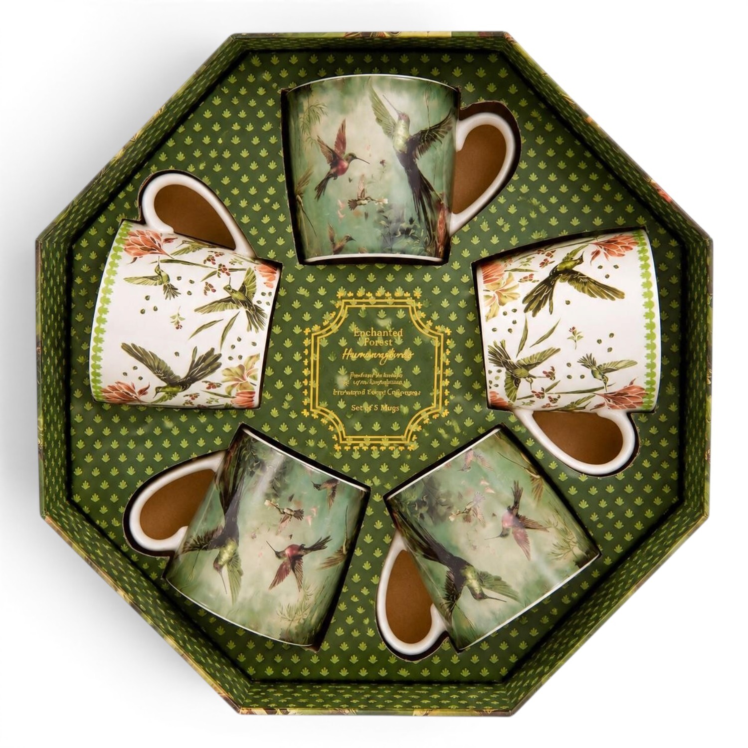 Image of Enchanted Forest Hummingbirds Hatbox Set of&hellip;