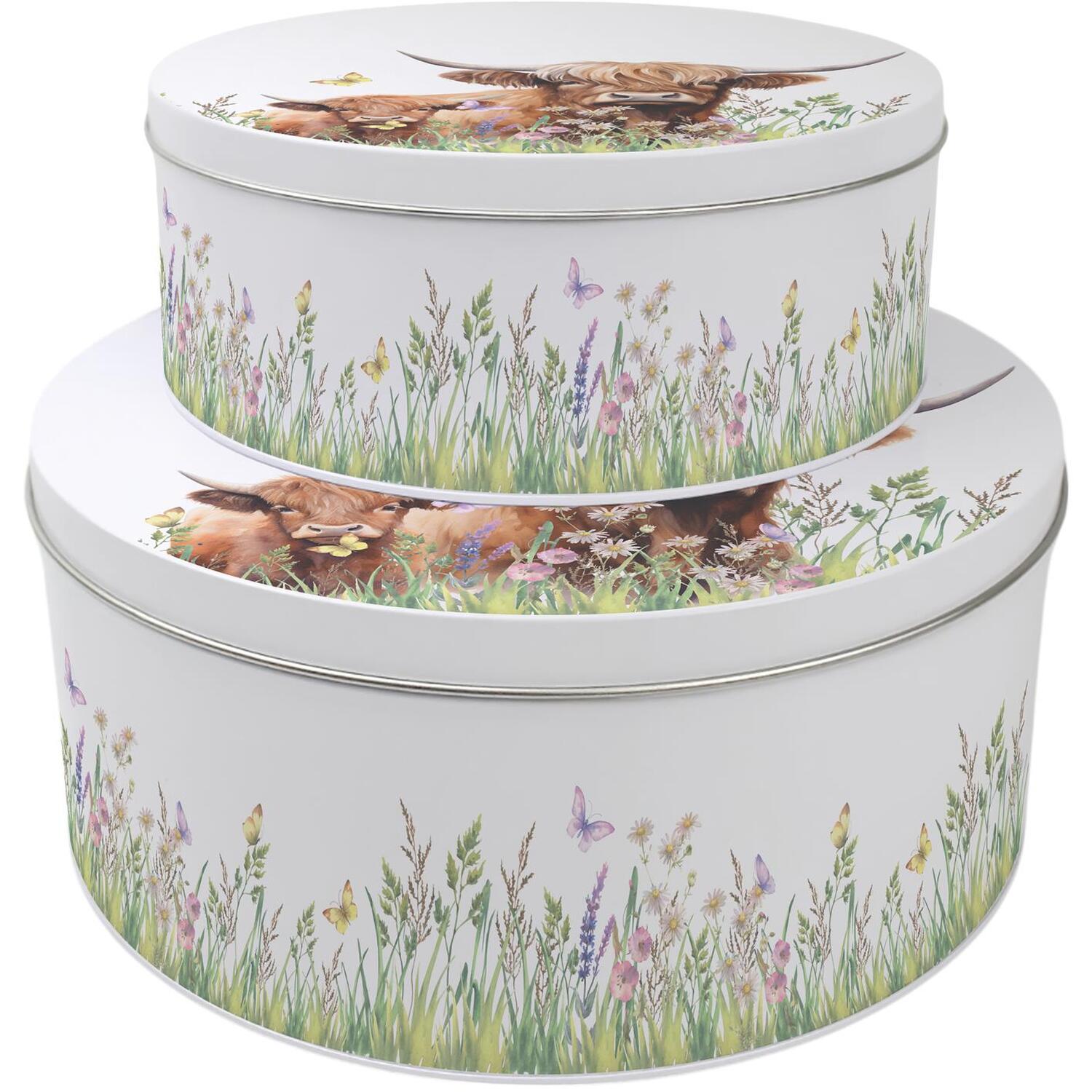 Image of Highland Cow & Calf Round Cake&hellip;