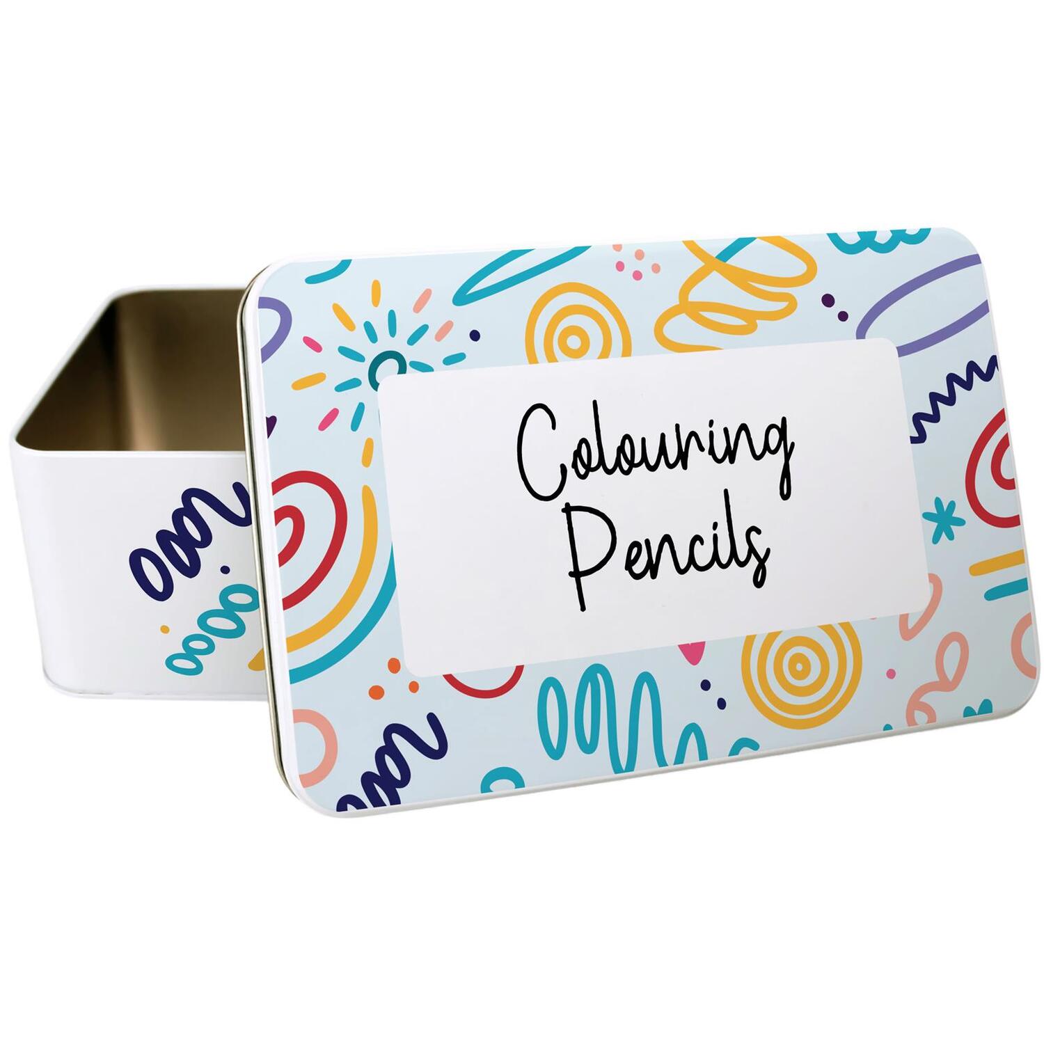 Purely Home Colouring Pencils Storage Tin - Multicoloured - Image 3