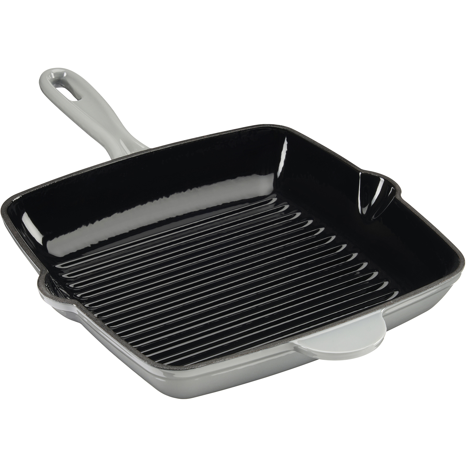 Cooks Professional Unisex Grey 26Cm Square Cast Iron Skillet Pan With Enamel Interior In - Image 3