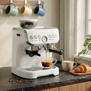 White HOMCOM Espresso Machine Good Housekeeping Institute Approved shot 18195349