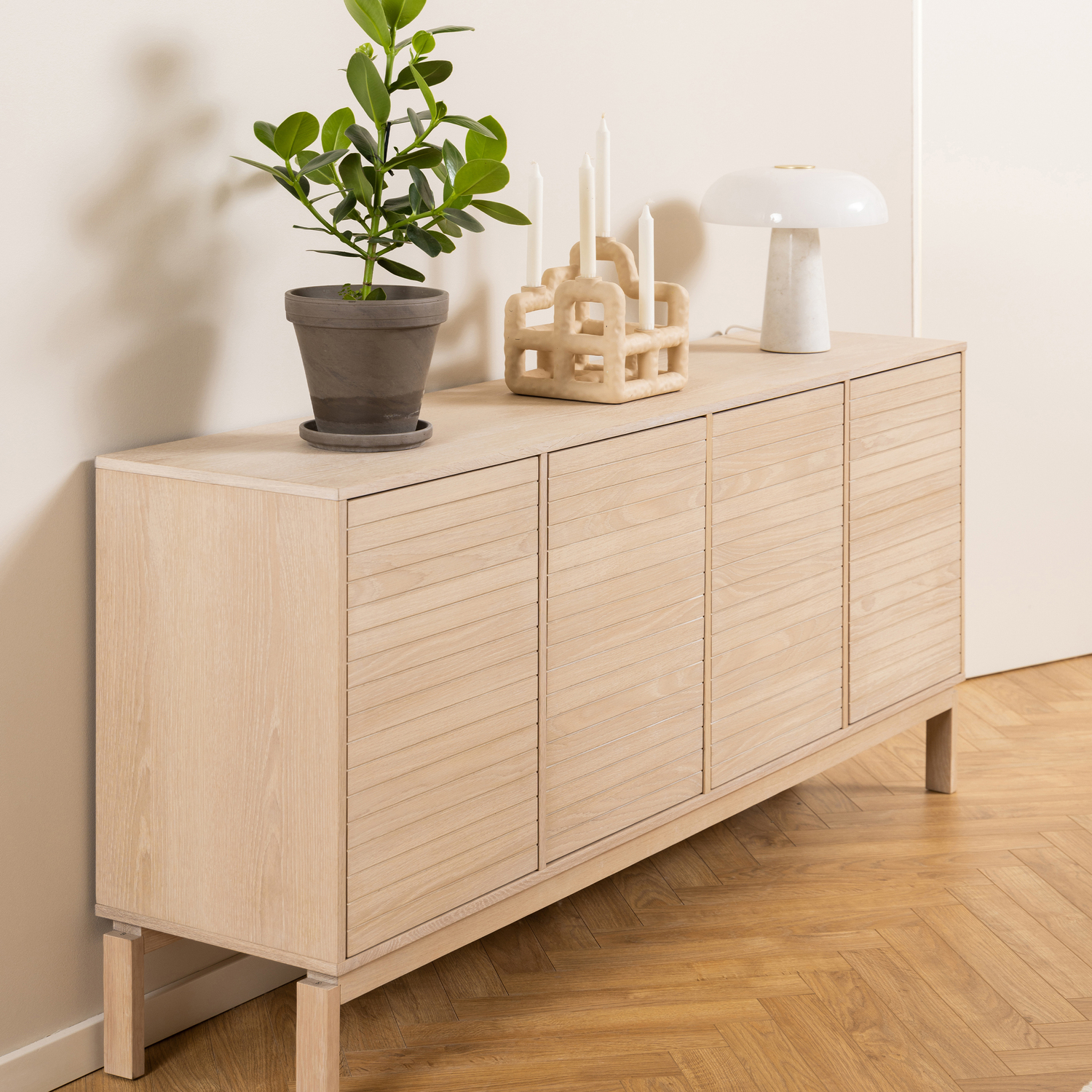 Furniture To Go - Sideboard - White Oak - 4 Door - Image 3