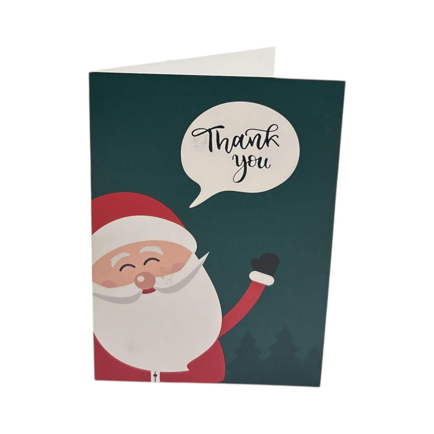 Brightfeel Pack Of 20 Santa Small Blank Christmas Thank You Cards With Envelopes - White