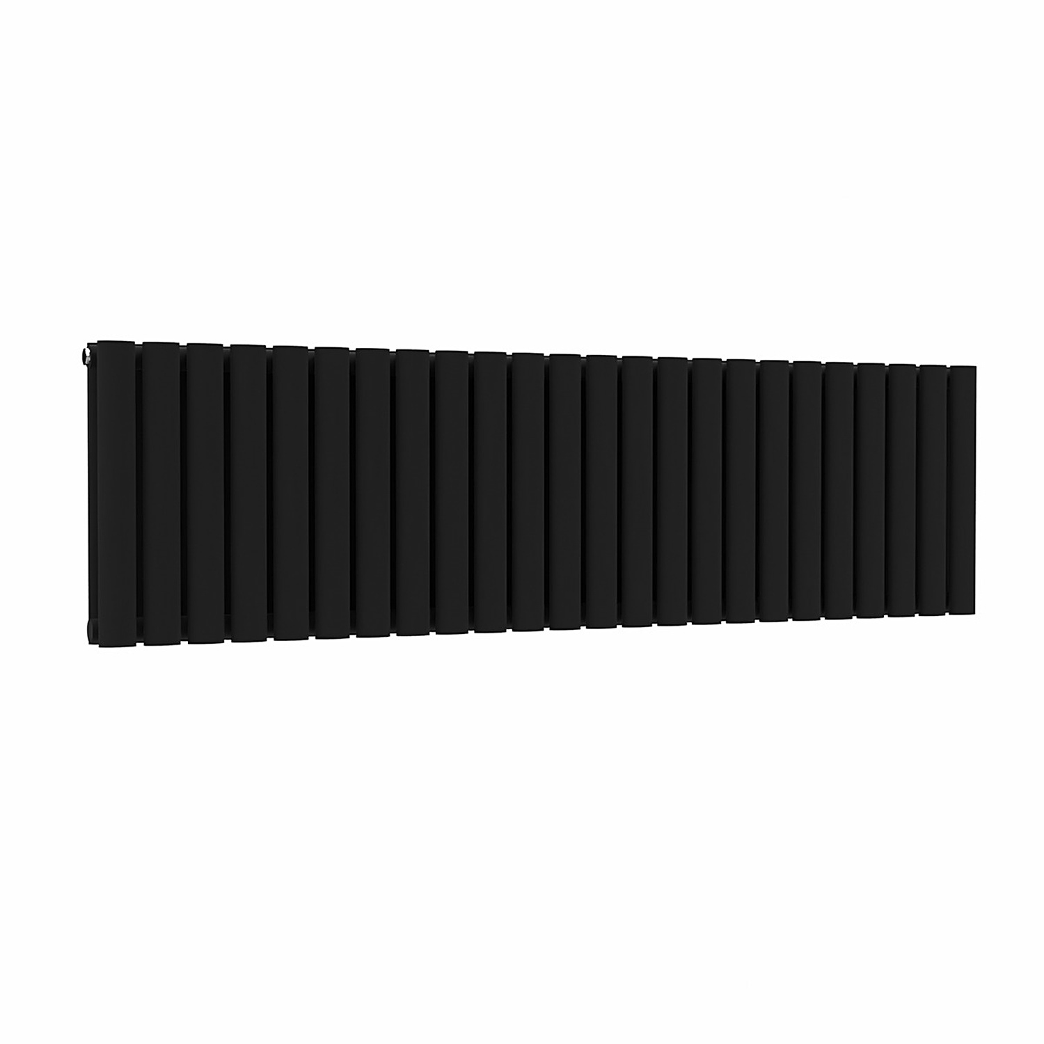 Lux Heat Oval Horizontal Radiator - Black - 400 Mm X 1440 Mm (Double) - Black - Image 2
