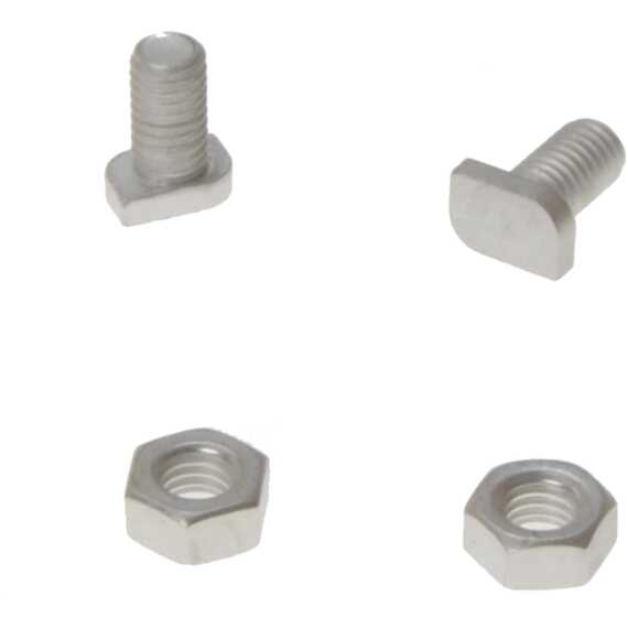 ALM Manufacturing Cropped Glaze Bolts & Nuts x20 Aluminium Greenhouse Fixings GH003