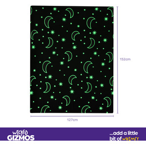 Moon & Star Glow in the Dark Blanket