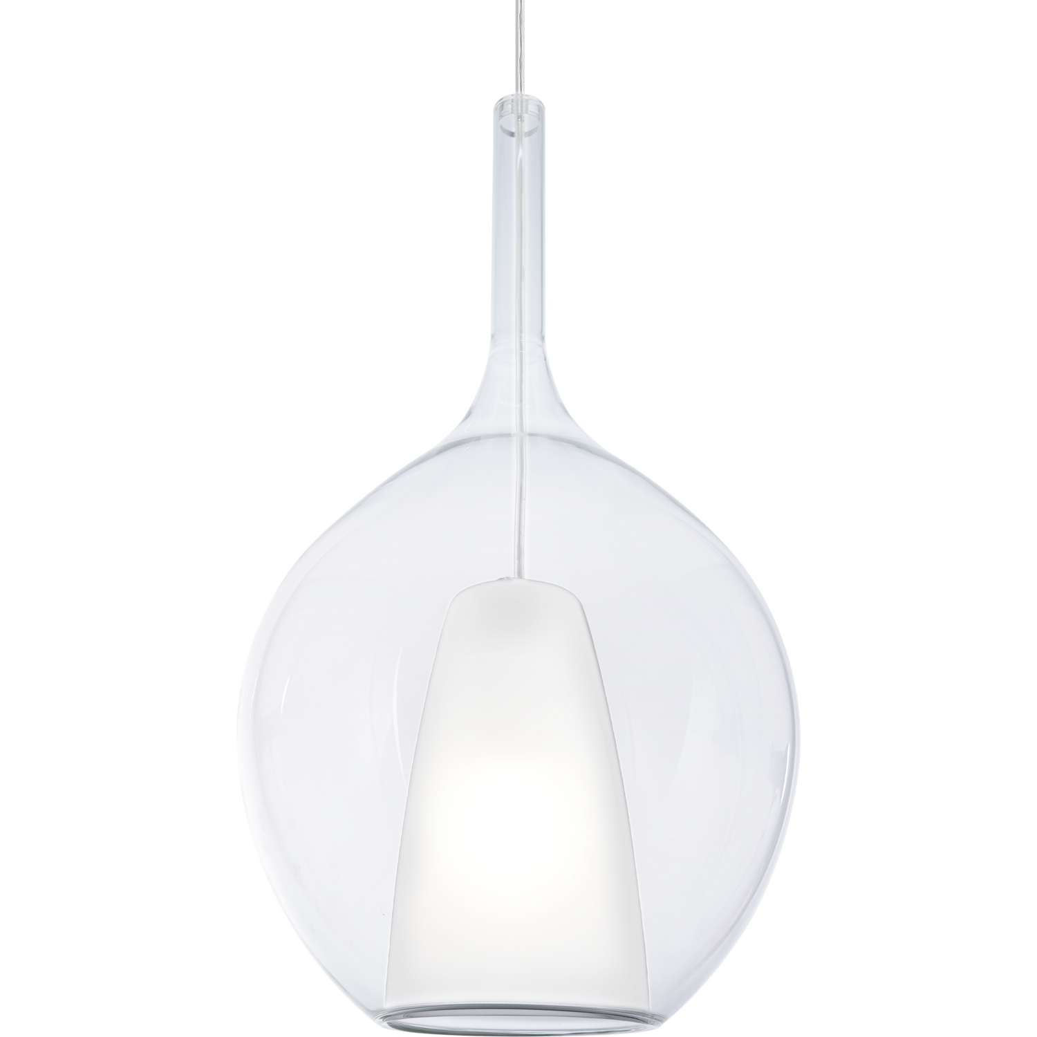 Kalique Il 28cm Globe Dome Pendant Ceiling Light Transparent 1x E27 - Image 3