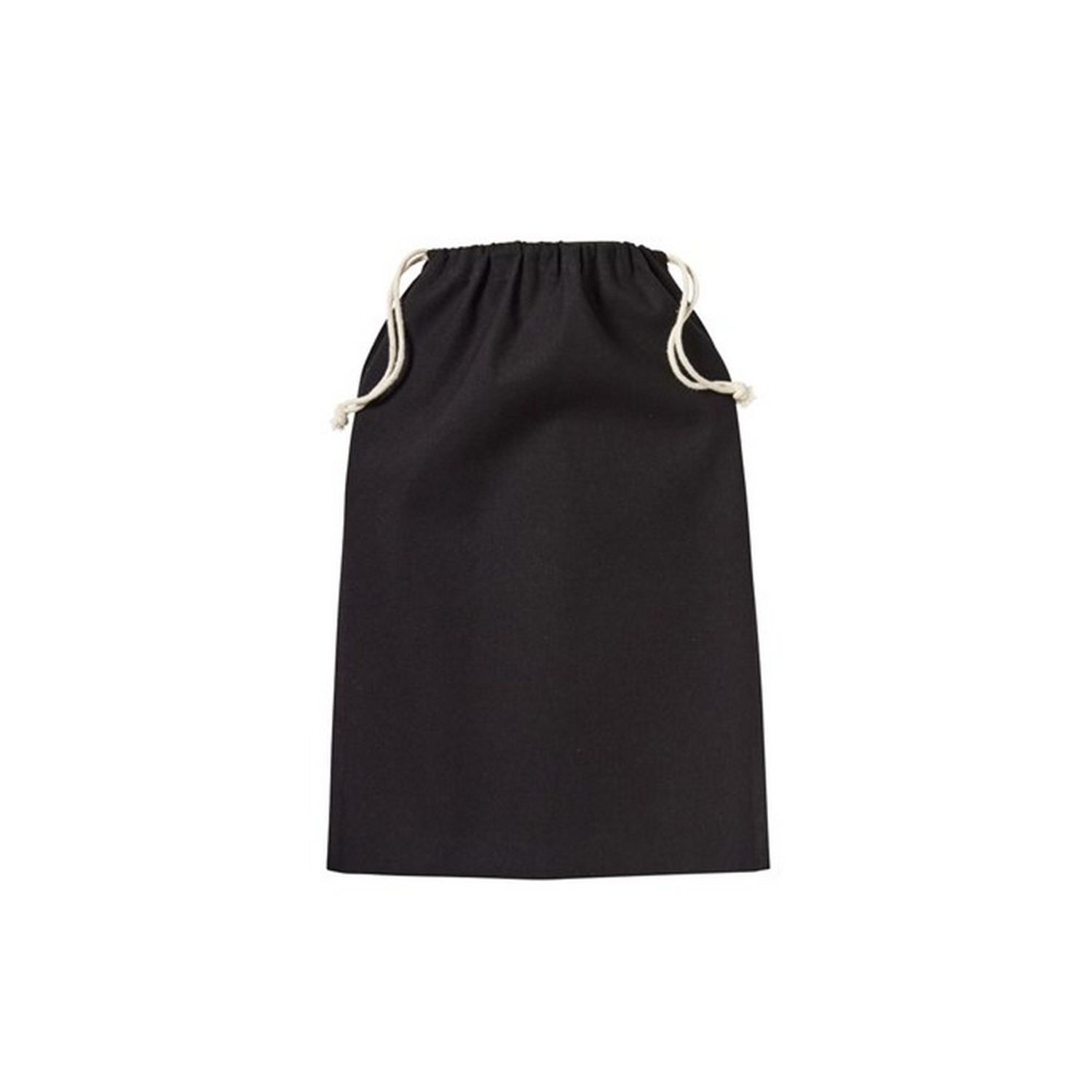 Nutshell Recycled Cotton Drawstring Bag - Black