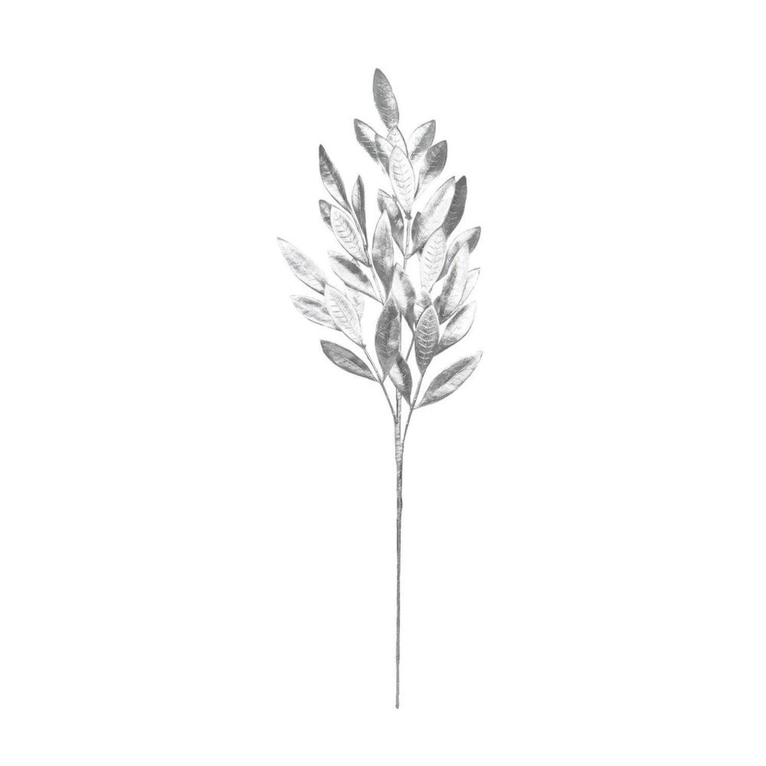  - Metallic Laurel Leaf Spray 2 PackSilver - Image 3