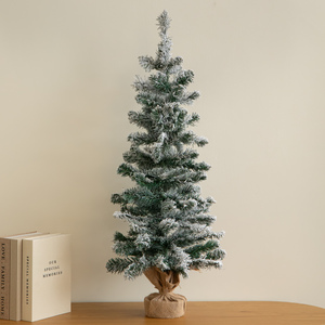 90cm Snowy Fir Christmas Tree with Jute Bag Stand