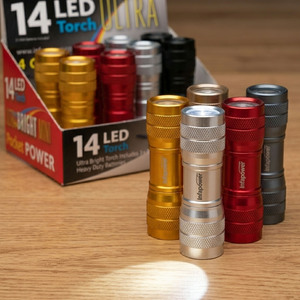 14 LED Aluminium Torch Ultra Bright & Durable Flashlight