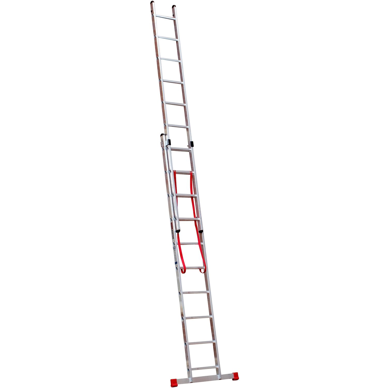 Home Master® 2 Section Extension Ladder | Lightweight Aluminium | Stabiliser Bar | 150kg Weight Rating | EN131 Certified | Size: 2x10 - Image 2