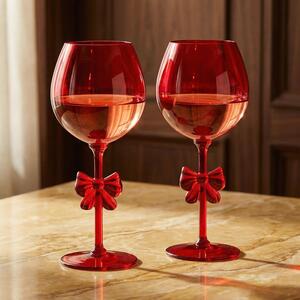 OHS Plastic Bow Wine Glasses