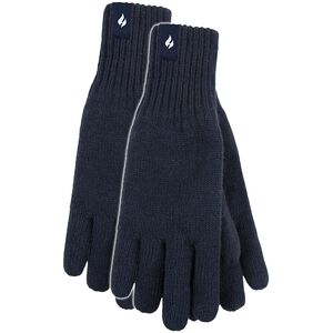 2 Pairs Mens Thermal Gloves with Protective Ribbed Cuff