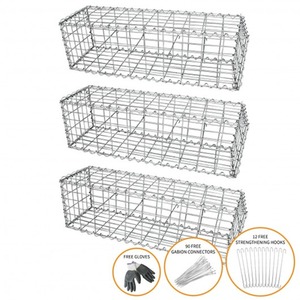 Gabion Baskets 100x30x30cm  3 Pack
