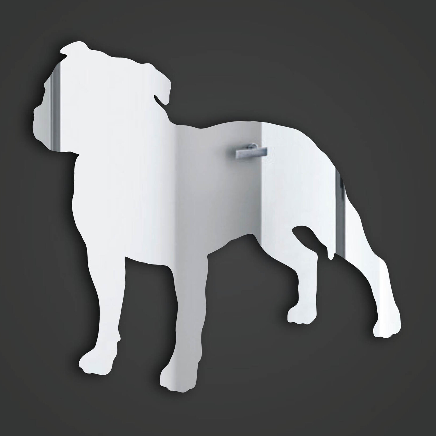 Image of Staffordshire Bull Terrier Silver Acrylic Mirror&hellip;