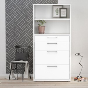 Prima 1-Shelf 2-Drawer 2-File Bookcase