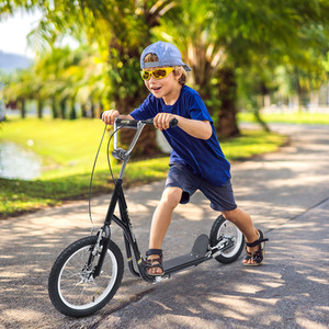HOMCOM Teen Scooter Push Kick Scooters with Rubber Wheels