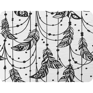 Hand Drawn Bohemian Chic Style Blanket