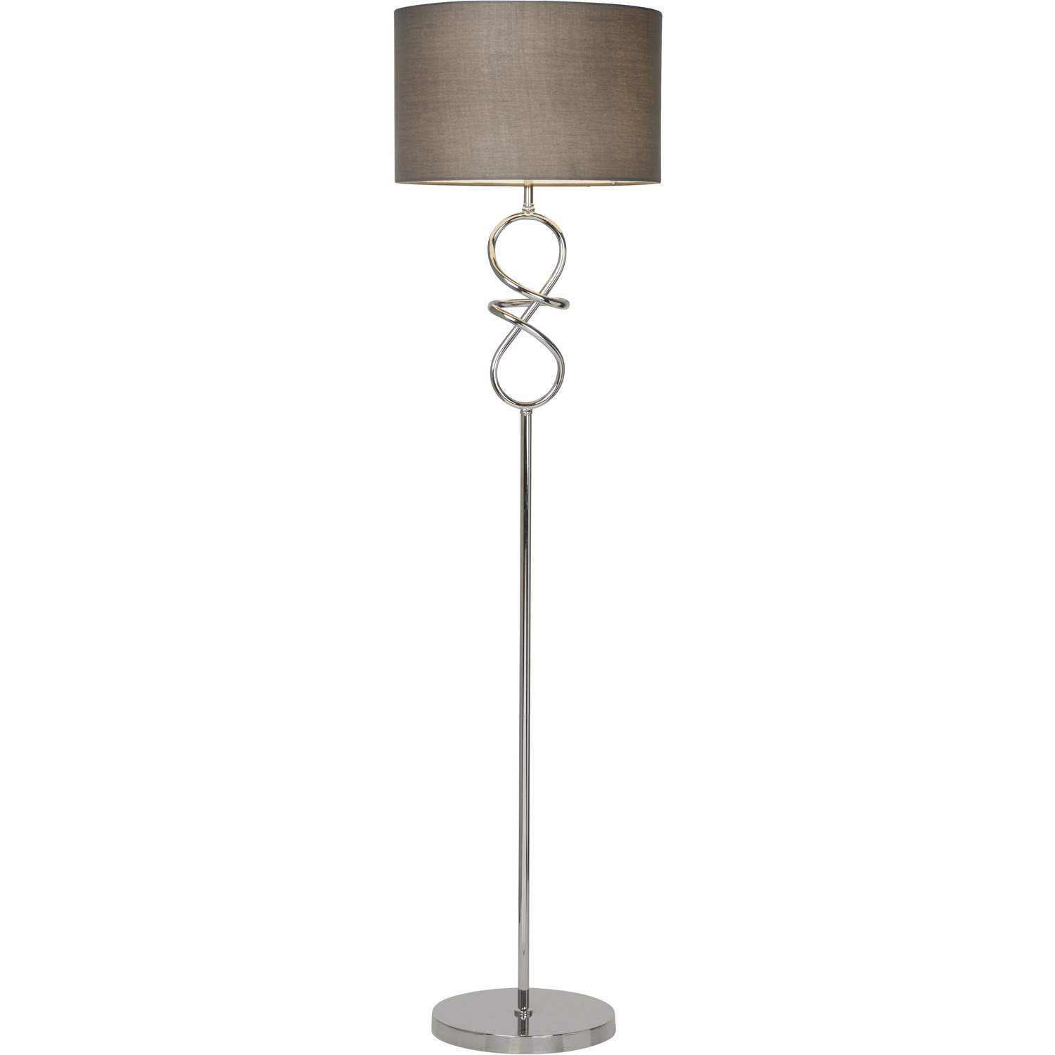 Lighting Collection - Chrome twist floor lamp - Silver thumbnail