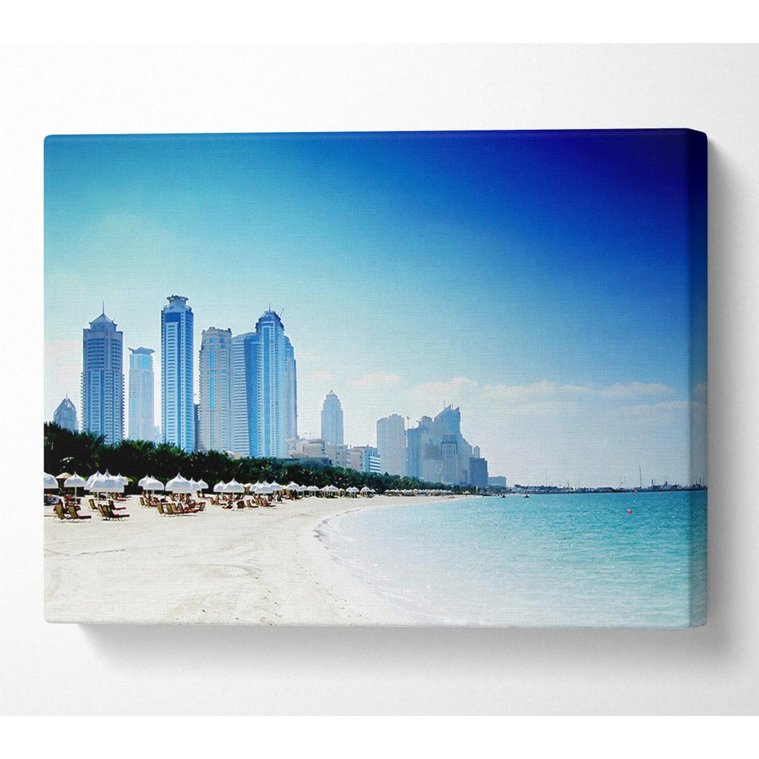 Wallart-Direct - Miami Beach Canvas Print Wall Art - Yellow / 101.6cm thumbnail