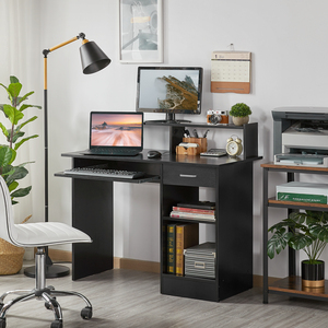 Home Office Computer Desk with Keyboard Tray