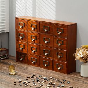 Large Retro Wooden Drawer Organizer Box