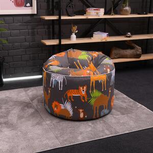 Printed Bean Bag Chair Kids Beanbag Seat Round Pouffes