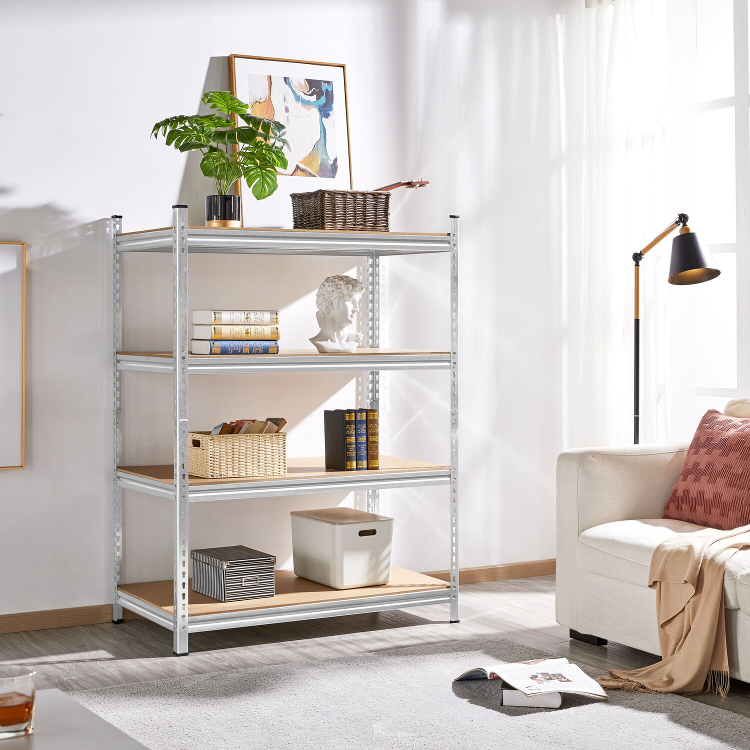 4-Tier Adjustable Multipurpose Storage Shelf