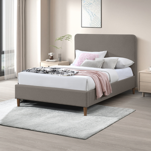 Romy Recycled Fabric Upholstered King Size Bed Frame