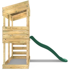 Standard / 222cm Wooden Lookout Tower Playhouse with 6ft Slide shot 5044360
