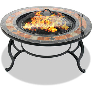 Laniaka Fire Pit Table BBQ Ice Bucket