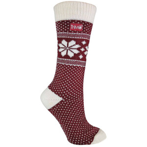 Ladies Vintage Nordic Fairisle Style Winter Wool Blend Socks