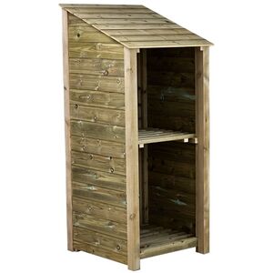 Wooden Premium Tongue and Groove Log Store With Kindling Shelf