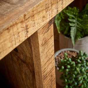 Natural / Wide Home Source Stockton Mango Wood 8 Shelf Bookcase shot 6078340