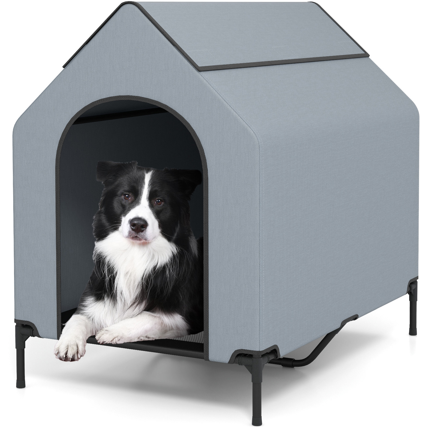 Image showcasing 110cm Elevated Dog House for Medium Breeds