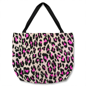 Pink Fluffy Leopard Tote bag