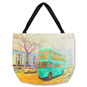 London Bus Green Front Tote bag