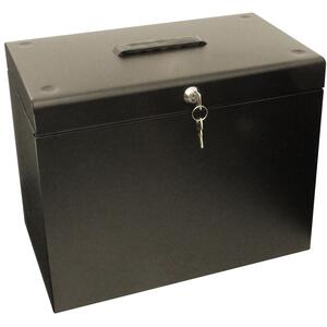 Metal Lockable A4 File Box with 5 Suspension Files
